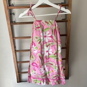 Lilly Pulitzer Pink and Green Kids Casual Dress